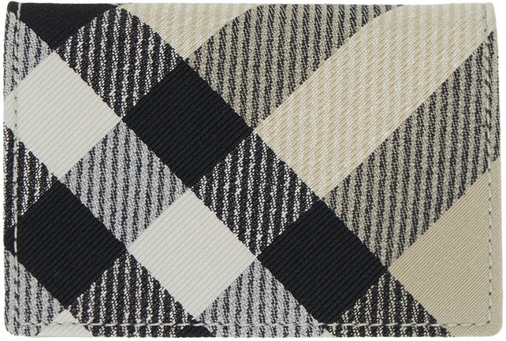 Photo: Burberry Taupe & Black Check Business Card Holder