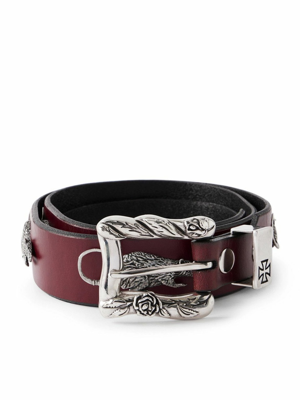 Photo: Enfants Riches Déprimés - 4cm Rat Chase Leather Belt - Burgundy