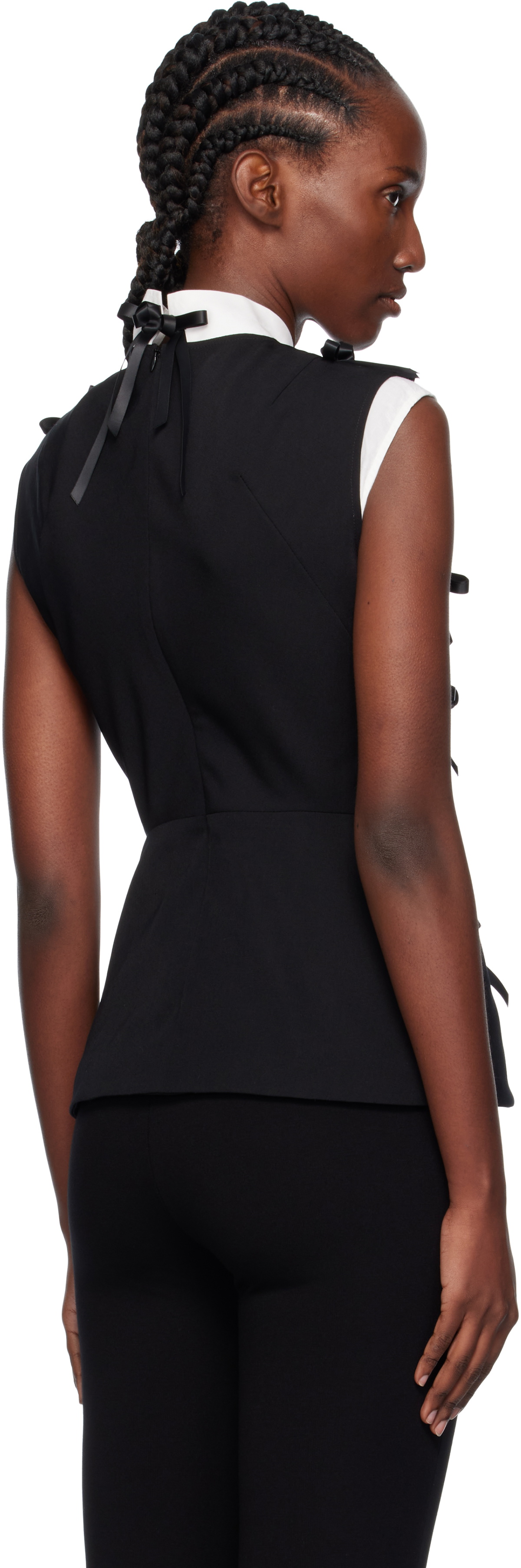 AO Yes Black Ribbon Tie Thurman Top