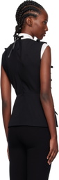 AO Yes Black Ribbon Tie Thurman Top