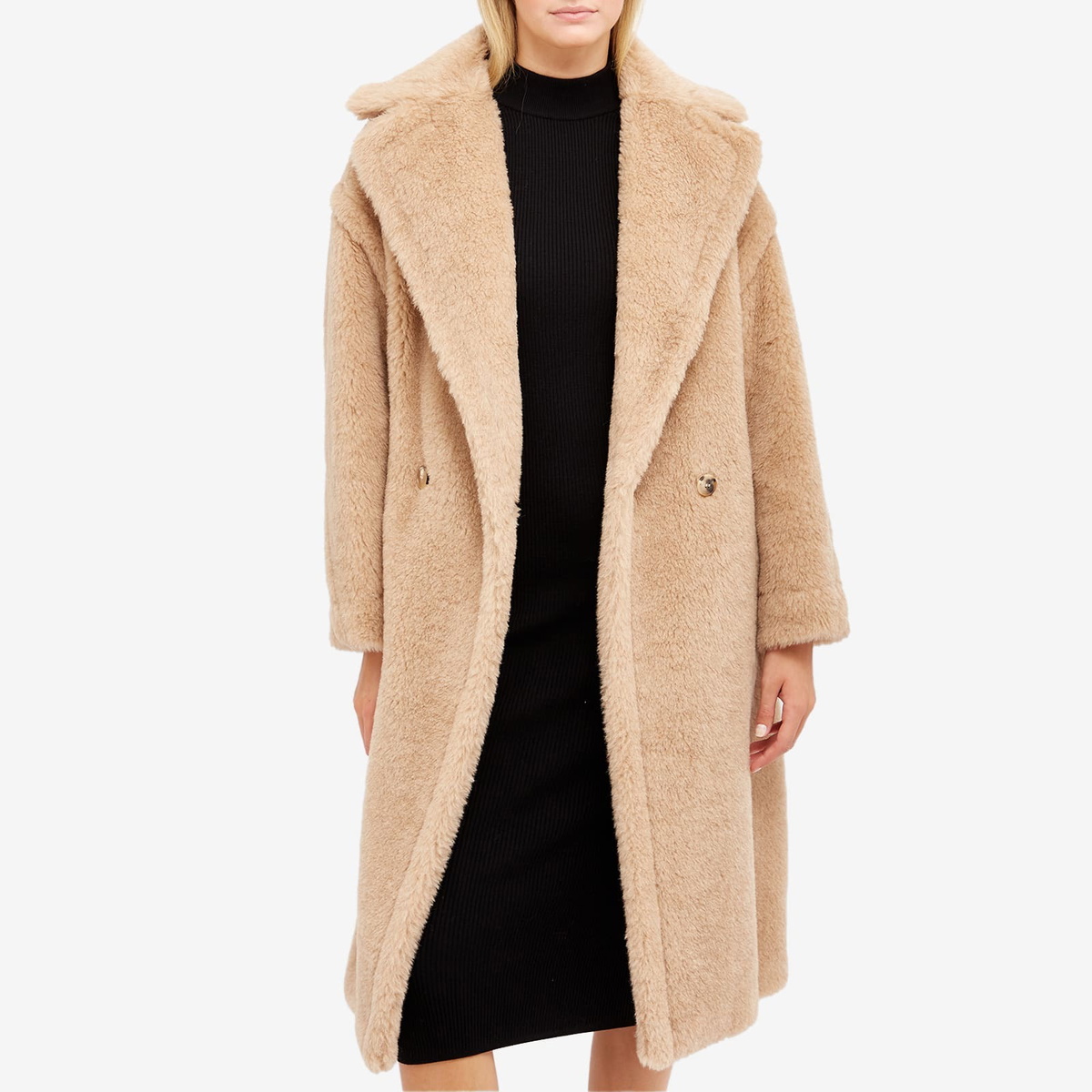 Max Mara Women's Nuevo Teddy Coat in Honey Max Mara