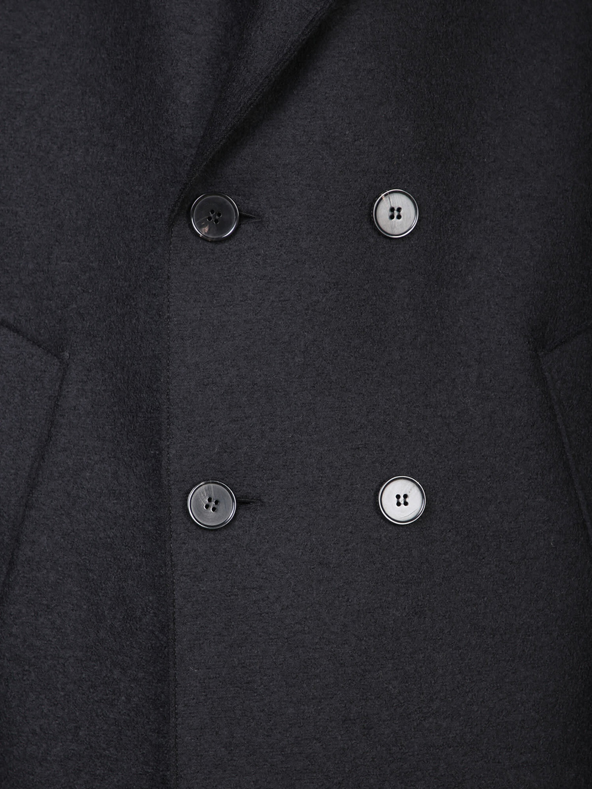 Harris Wharf London Oversized Double-breasted Black Wool Coat