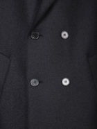Harris Wharf London Oversized Double-breasted Black Wool Coat