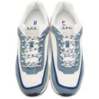 A.P.C. White and Grey Homme Running Sneakers