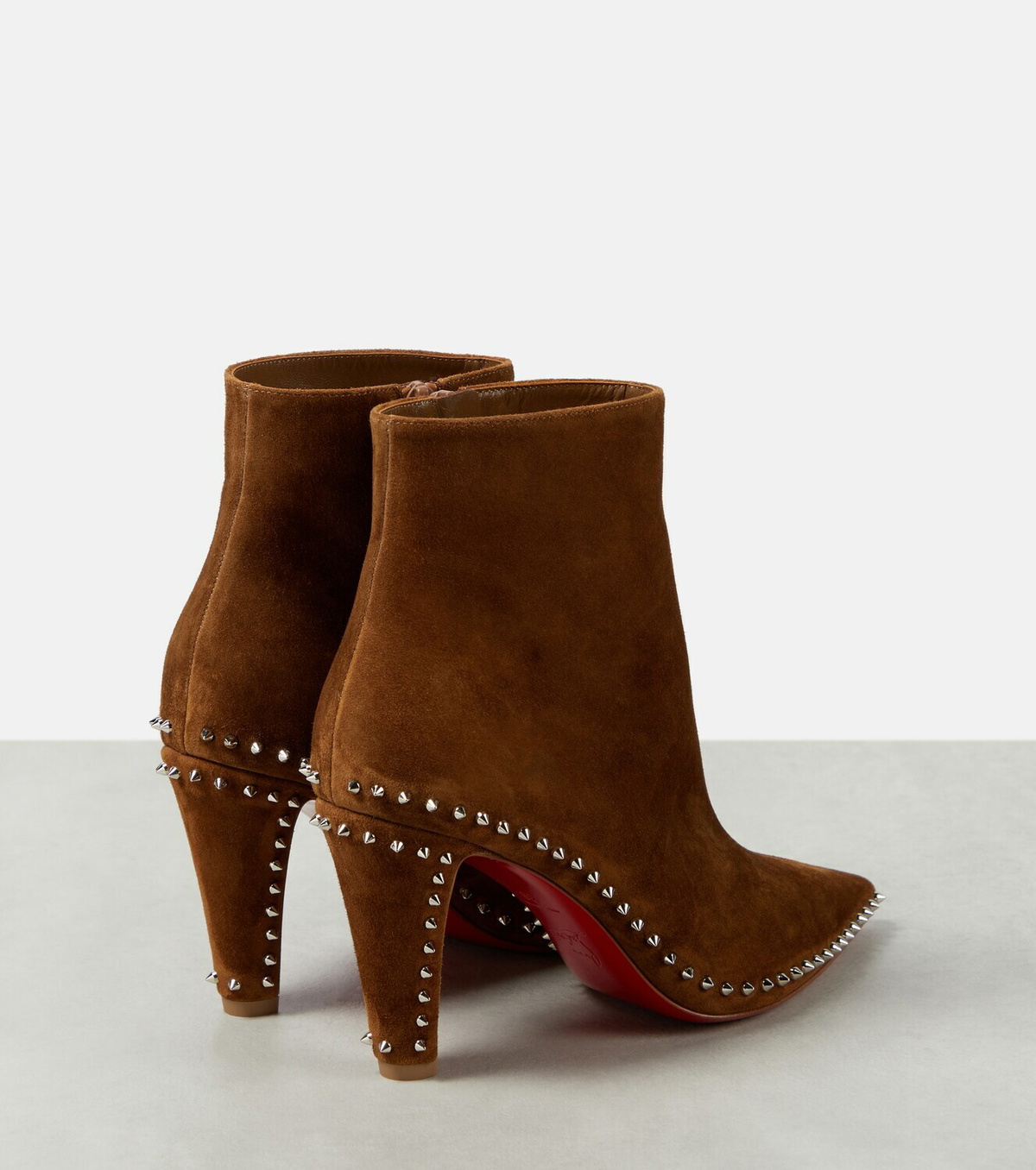 Christian Louboutin Vidura studded suede ankle boots Christian