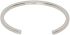 MM6 Maison Margiela Silver Logo Cuff Bracelet