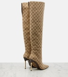 Gucci Bombshell GG Canvas over-the-knee boots