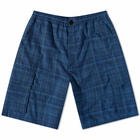 Marni Men's Check Cargo Shorts in Ink