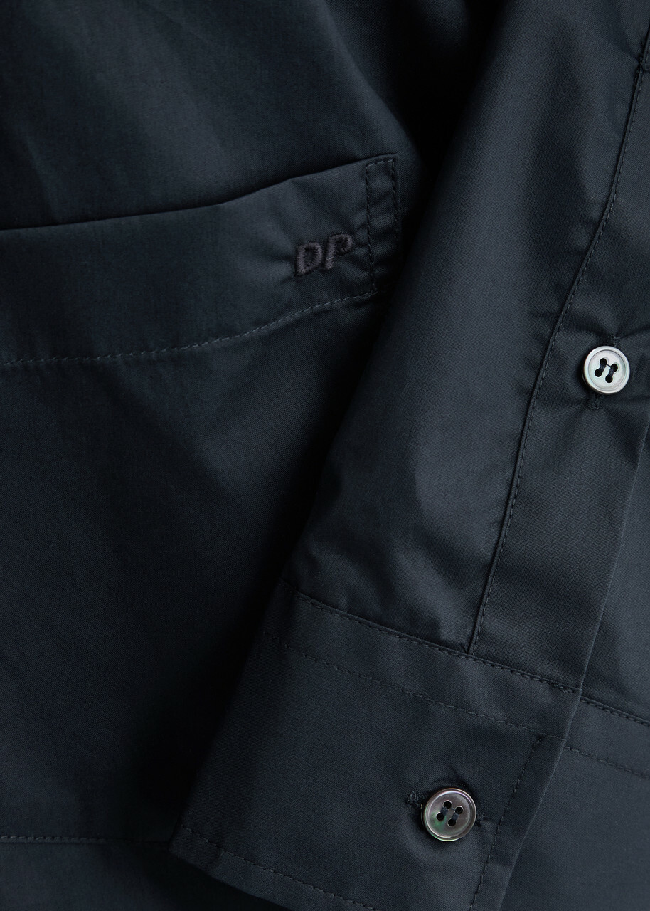 Darkpark Anne Cotton-poplin Shirt Navy