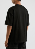 Amiri Logo Crystal-embellished Cotton T-shirt Black