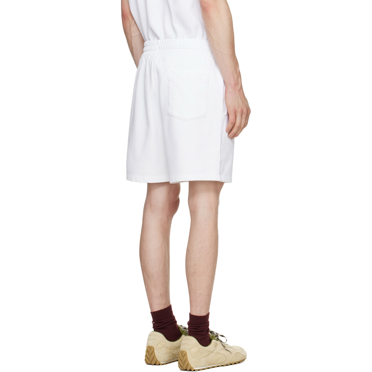 Casablanca White Floral Trim Classic Shorts