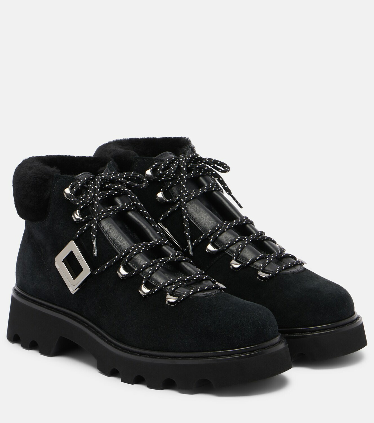 Roger Vivier Viv' Rangers suede lace-up boots