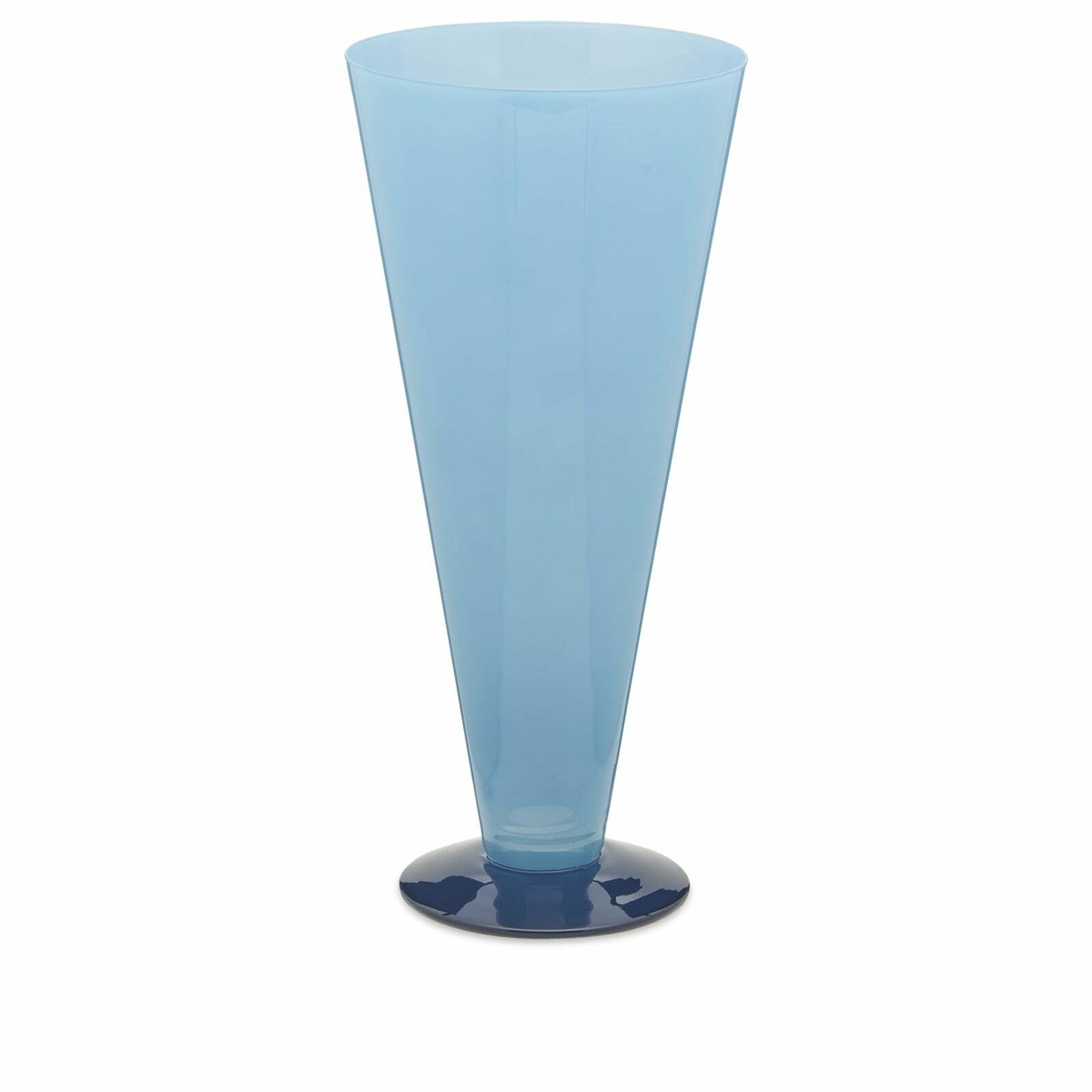HAY Conical Vase - Large in Petrol Blue/Dark Blue 