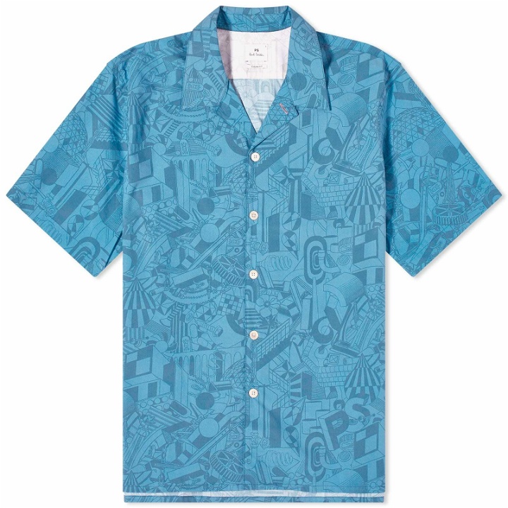 Photo: Paul Smith Men's Jack's World Vacation Shirt in Blue