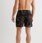 AMIRI - Mid-Length Printed Stretch-Shell Swim Shorts - Black