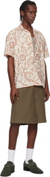 Toga Virilis Beige Embroidery S/S Shirt