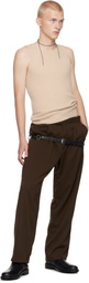HODAKOVA Brown Inside Out Waist Trousers