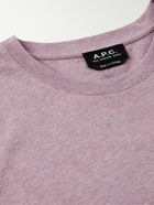 A.P.C. - Logo-Print Cotton-Jersey T-Shirt - Purple