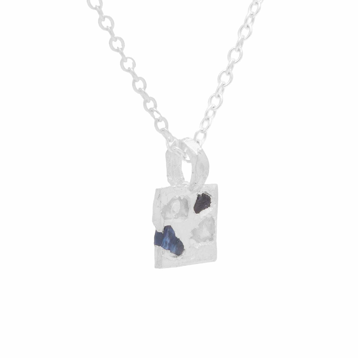 【関税込み】The Ouze シルバー Foursquare Sapphire ネックレス Silver Foursquare Sapphire Necklace by The Ouze on Sale