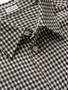 LOEWE - Gingham Cotton, Linen and Ramie-Blend Shirt - Black