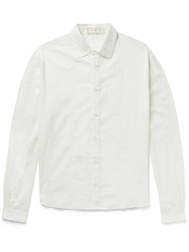 Photo: SMR Days - Embroidered Cotton-Poplin Shirt - White