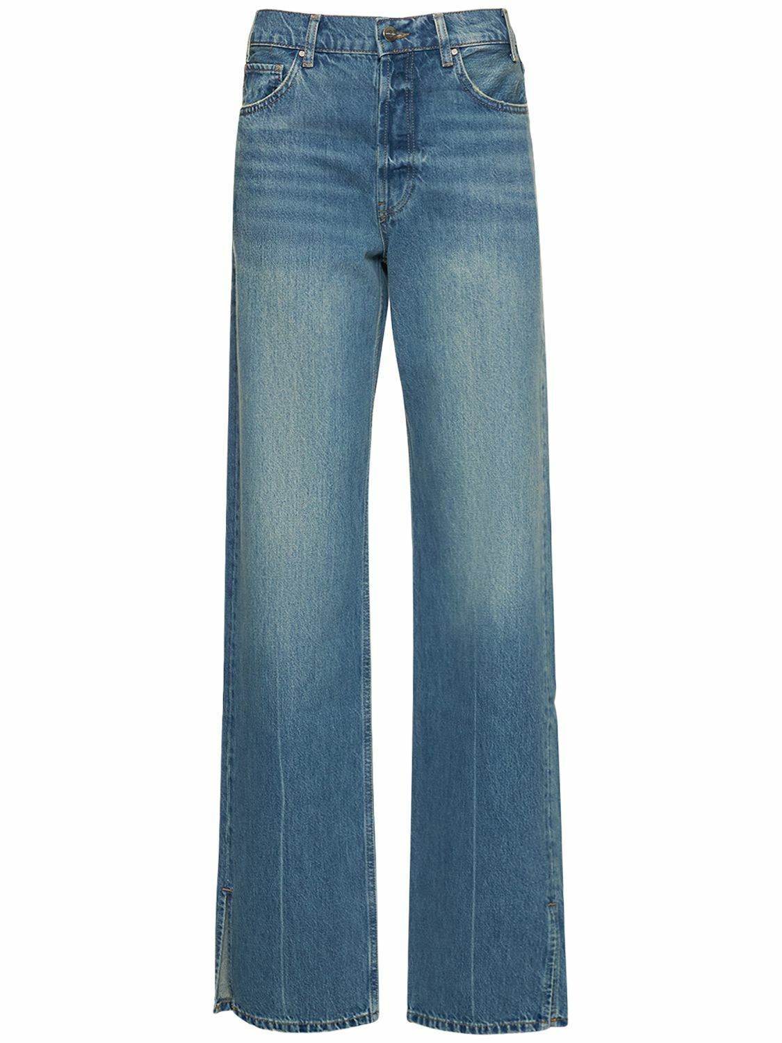 ANINE BING - Roy Cotton Denim Straight Jeans ANINE BING