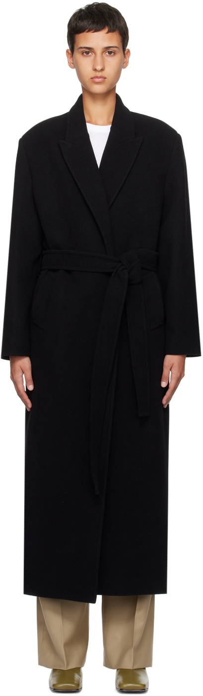 Olēnich Black Belted Coat