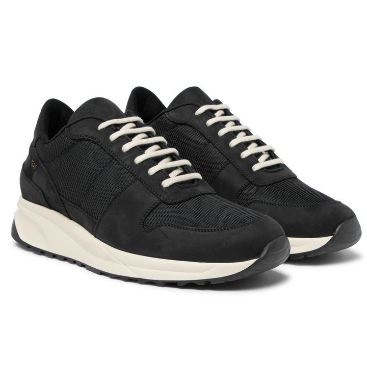 Photo: Common Projects - Track Vintage Nubuck and Mesh Sneakers - Men - Black