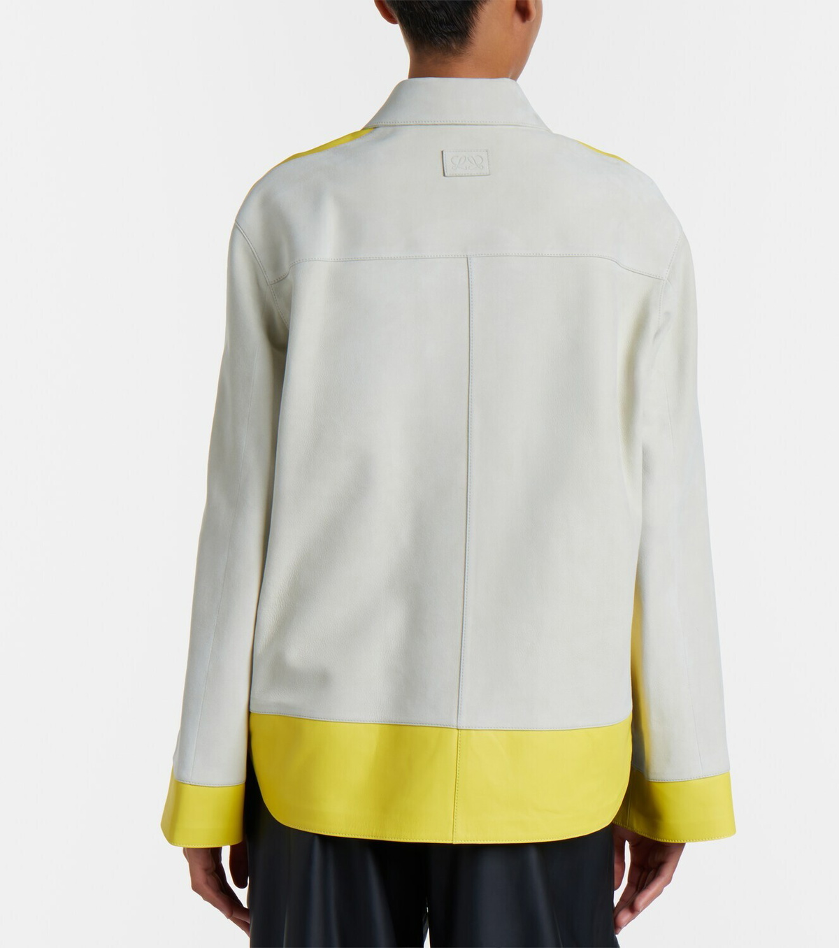 Loewe Leather-trimmed suede jacket