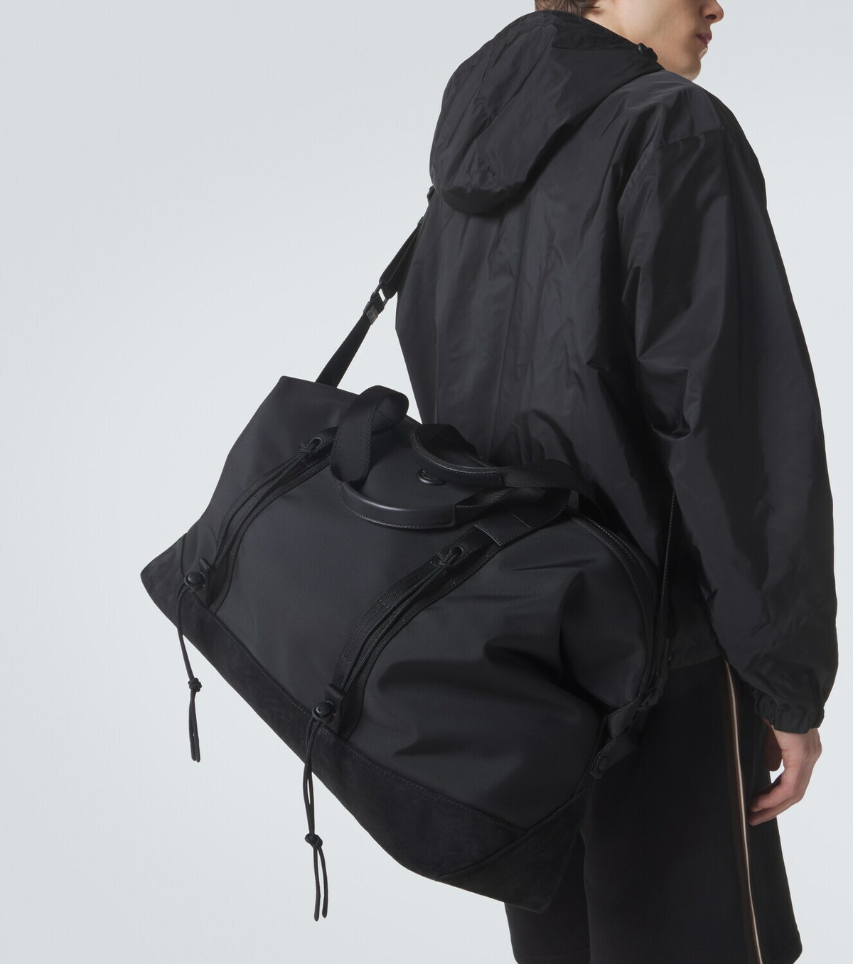 Moncler Leather-trimmed duffel bag
