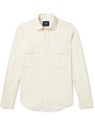 Drake's - Brushed Cotton-Twill Shirt - Neutrals