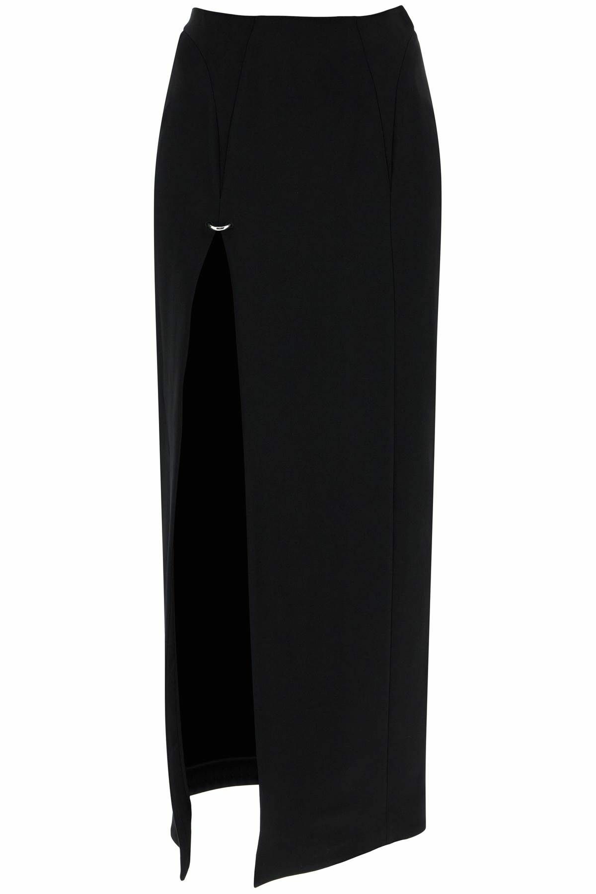 MUGLER long skirt with piercing detail Black