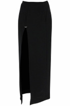 MUGLER long skirt with piercing detail Black