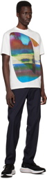 Paul Smith White Abstract Geometric T-Shirt