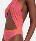 Reina Olga Italian Stallion zebra-print swimsuit