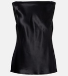 Nina Ricci Silk-blend satin top