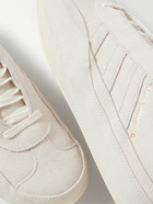 Y-3 - Gazelle Leather-Trimmed Suede Sneakers - Neutrals