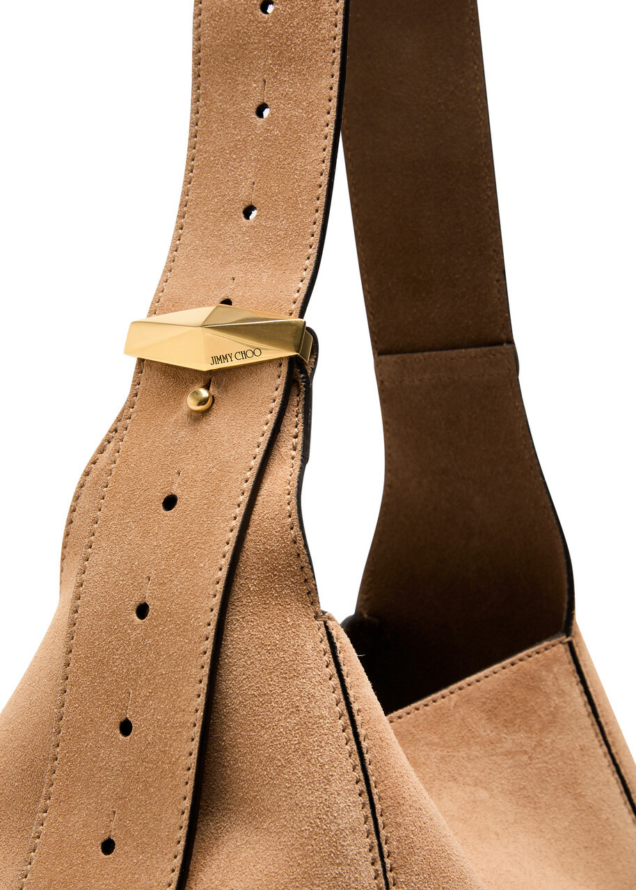 ショルダーバッグ・ポシェット Jimmy Choo Camel Suede Medium Diamond Shoulder Bag Diamond Medium suede shoulder bag in brown - Jimmy Choo