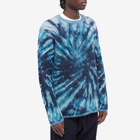 Comme des Garçons Homme Plus Men's Mohair Tie Dye Print Crew Knit in Blue