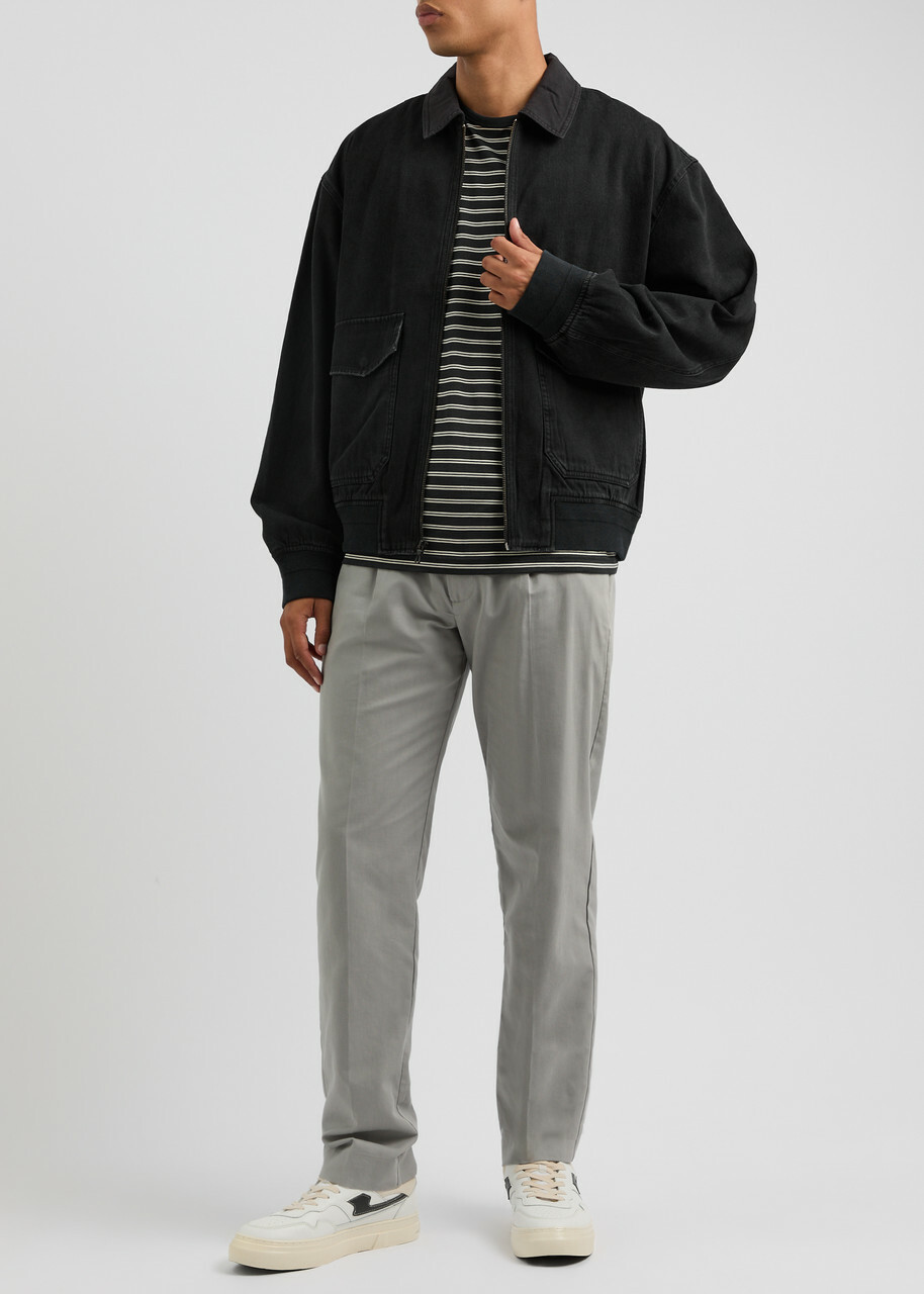 Rag & Bone Dorset Denim Bomber Jacket Black Rag and Bone