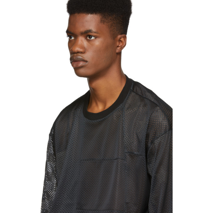 Facetasm Black Sheer Long Sleeve T-Shirt