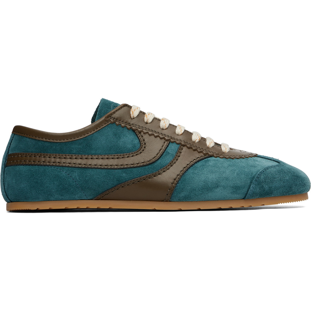 Dries Van Noten Blue & Brown Suede Sneakers
