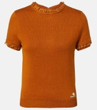 Shushu/Tong Lace-trimmed linen top