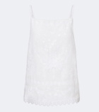 Eres Corail embroidered linen top