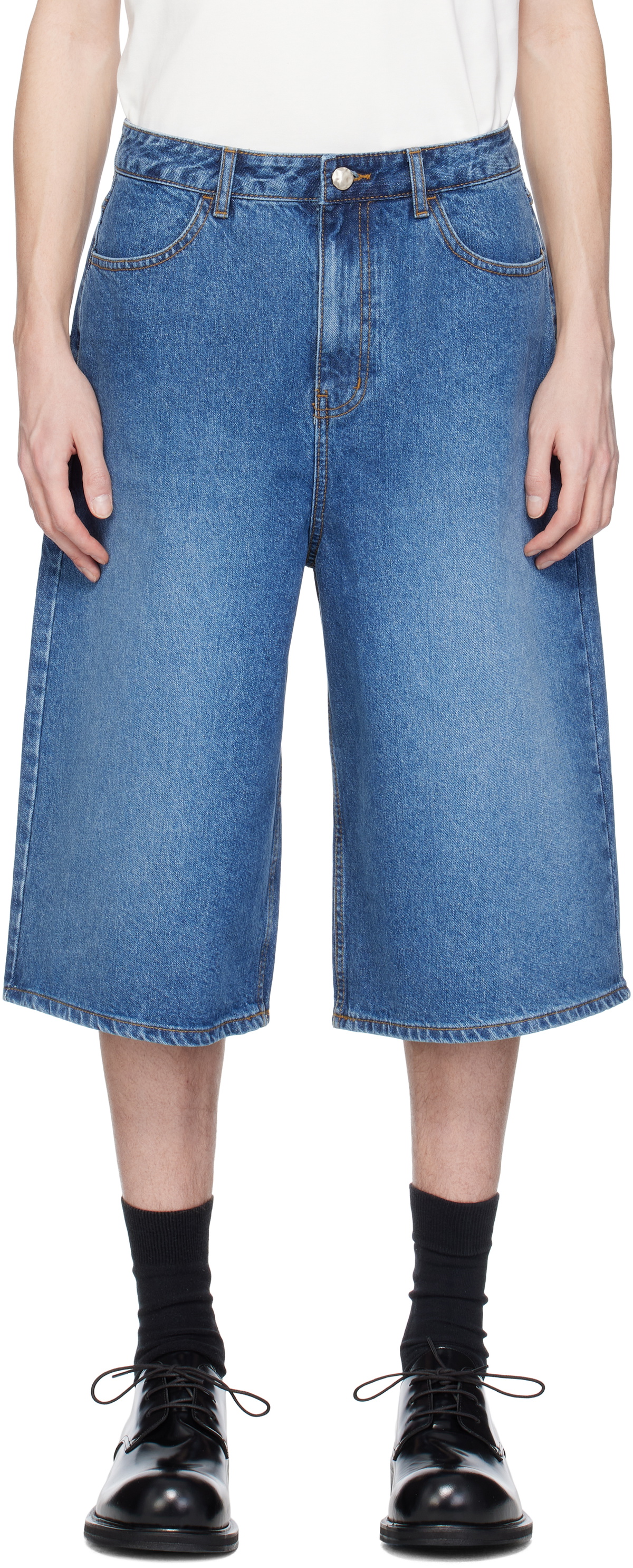 ADER error Blue Alviat Denim Shorts ADER error