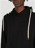 Laced Hooded Sweatshirt in Black