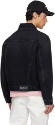 Balmain Black Faded Denim Jacket