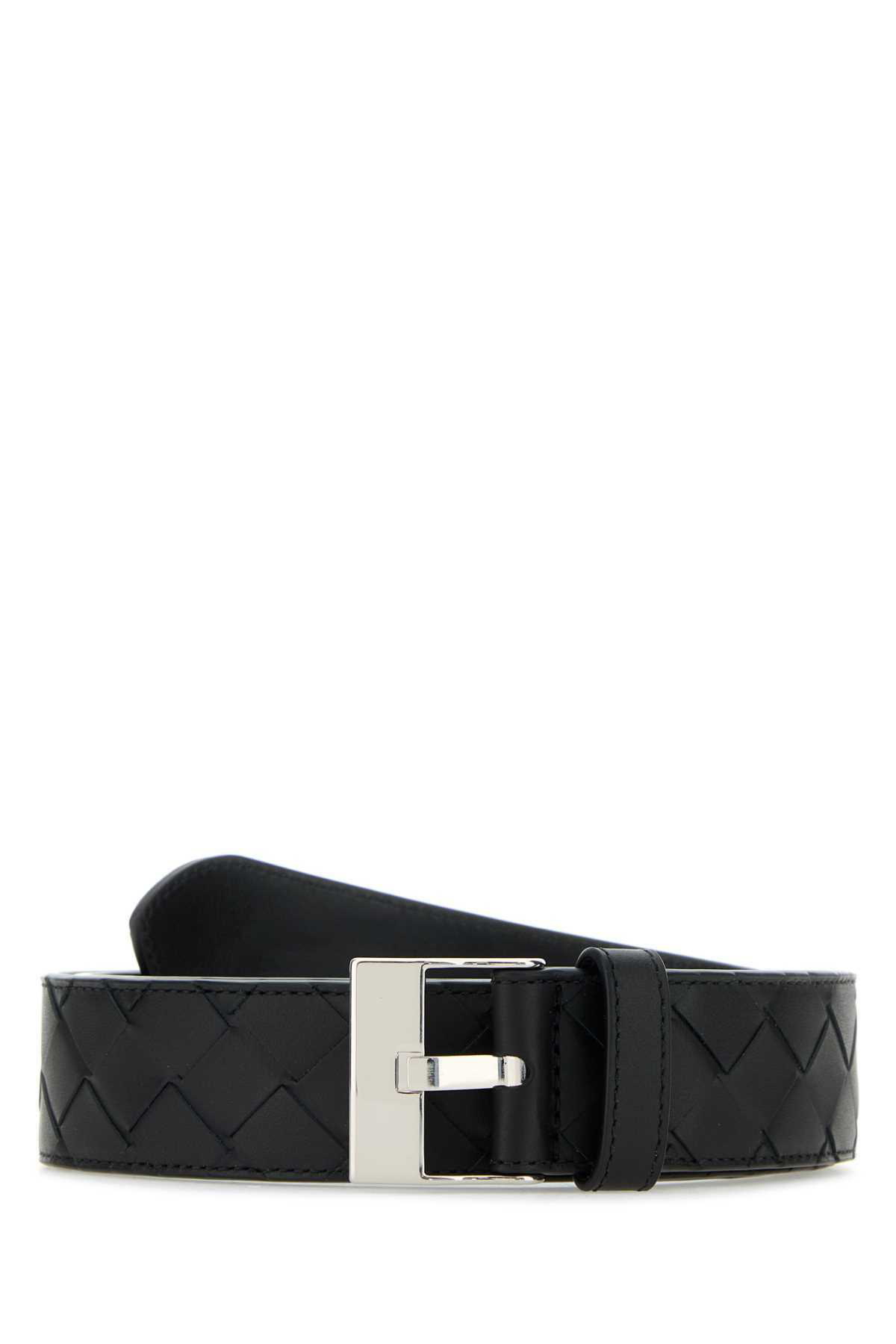 Bottega Veneta Black Snake Belt Bottega Veneta