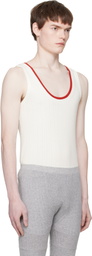Dries Van Noten Off-White Pointelle Tank Top