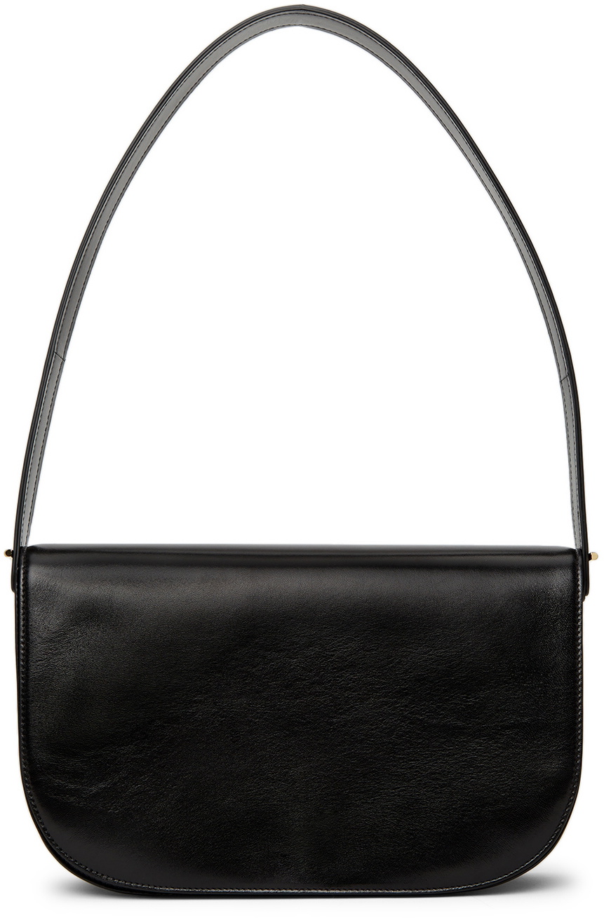 The Row, Marion black leather shoulder bag black